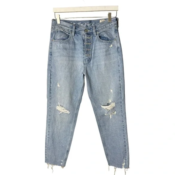 Free People Blossom Rigid High Rise Skinny Ankle Jeans Sz 28 - Picture 3 of 7